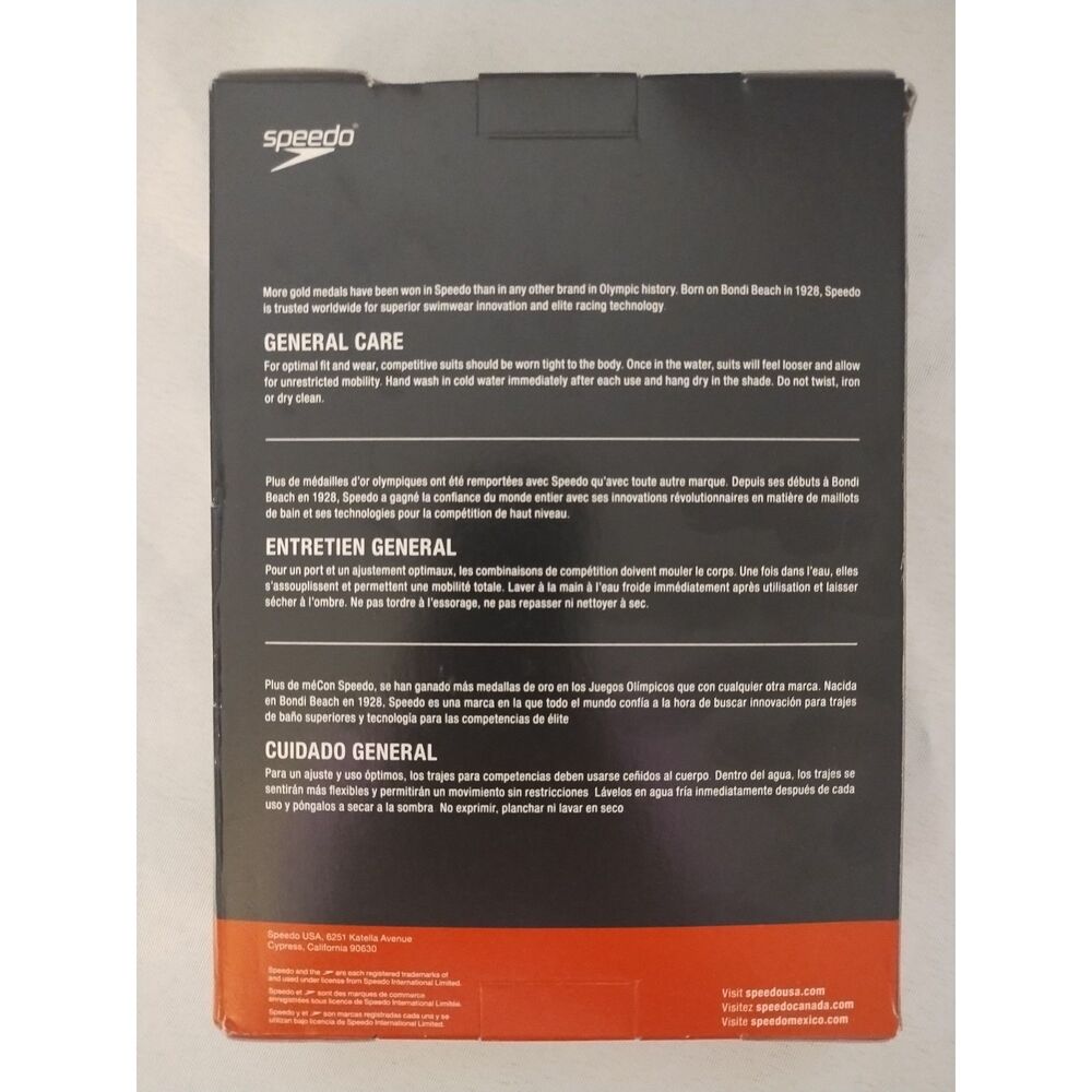 NIB Speedo Solid Super Pro 1 Piece Competitive Size 30 Small PROLT  Black - Picture 2 of 5